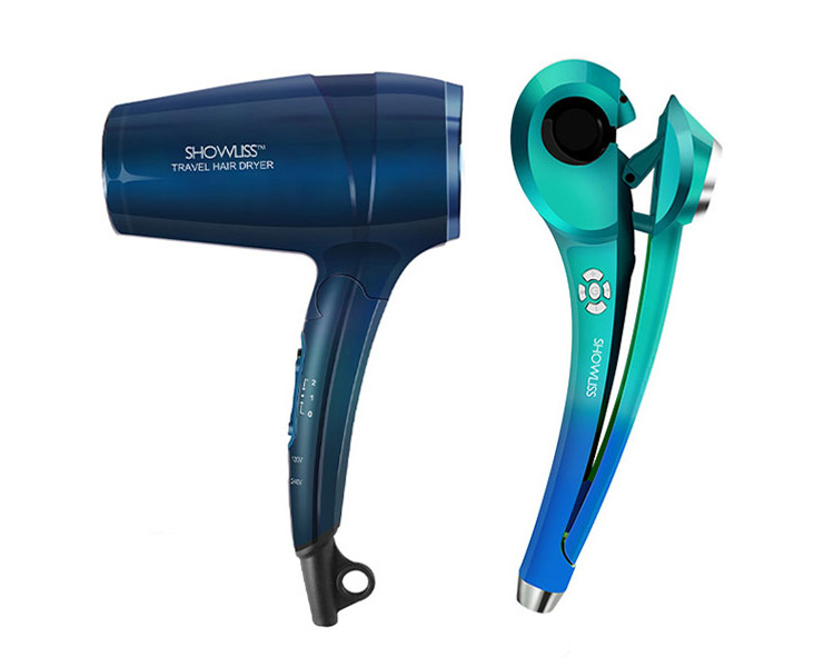 Showliss Pro Bright Blue Deluxe Gift Set - Click Image to Close